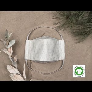 WHITE Organic 100% Cotton 3D Face Mask 3-Layer